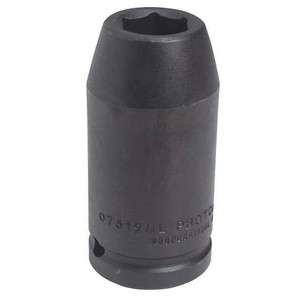 3/4 in Drive Impact Socket 42 mm Size, Standard Socket, black oxide - J07542MT