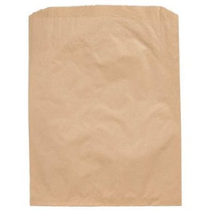 Merchandise Bag Pinched Bottom 12"x3"x18" Brown, Pk500 - 14934