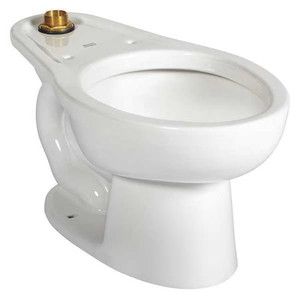 Toilet Bowl, 1.28 to 1.6 gpf, Flushometer, Floor Mount, Elongated, White - 2599001.020