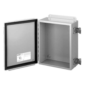 Steel Electrical Enclosures, 12 in H, 6 in D, 12 in W, NEMA 12, Screw On - A1212SC