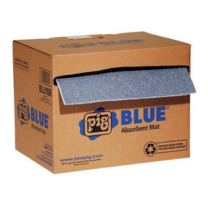 Sorbents, 10 gal, 15 in x 50 ft, Universal, Blue, Fibers - BLU108