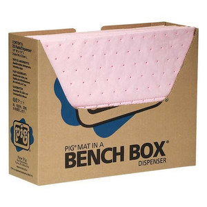 Sorbents, 10 gal, 10 in x 13 in, Universal, Pink, Polypropylene - MAT3510