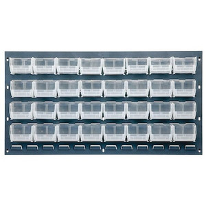 Steel Louvered Panel, 36 in W x 1/4 in D x 20 in H, Gray - QLP-3619-210-32CL