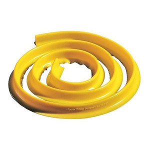 Barrier Dike, (1) Straight Section, (1) Connector, Polyurethane, 10 ft Long x 2 in High, Yellow - PLR230