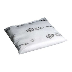 Sorbents, 10 gal, 16 in x 17 in, Oil, White, Polypropylene - PIL203