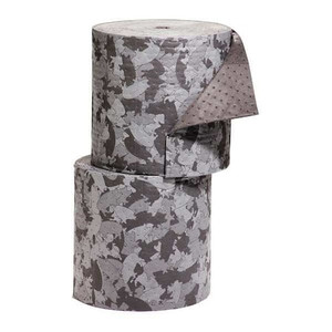 Sorbents, 47 gal, 16 in x 150 ft, Universal, Gray, Polypropylene - MAT115