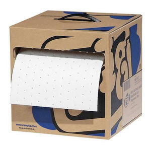 Sorbents, 9 gal, 10 in x 100 ft, Oil, White, Polypropylene - MAT427