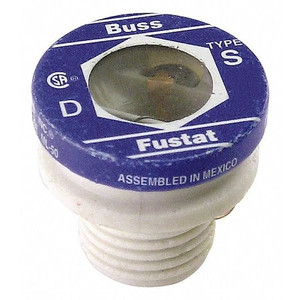 Plug Fuse, S Series, Time-Delay, 3.50A, 125V AC, Indicating, 10kA at 125V AC, 4 PK - S-3-1/2