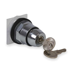 Non-Illum Selector Swtch, 30mm, 3 Pos, Keyd - 9001KS46K10