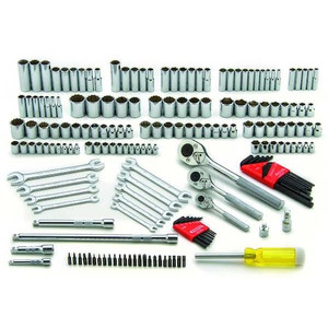1/4", 3/8", 1/2" Drive Socket Set Metric/SAE 184 Pieces 7/32" to 1", 4mm to 22mm , Full Polish - J47184