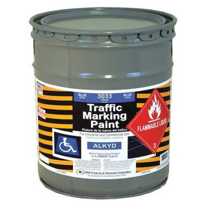 Traffic Zone Marking Paint, 5 Gal., Handicap Blue, Alkyd Solvent -Based - 3033-05