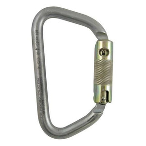 Carabiner, Auto-Lock, Steel, Silver - HWSTEELAL