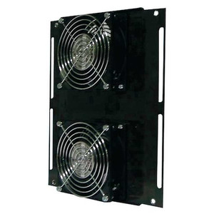 Equipment Rack Air-Distribution Fan, Square, 115V AC, 1 Phase, 2x102 cfm cfm, 8 1/3 in W. - 9969937