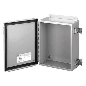 304 Stainless Steel Electrical Enclosures, 8 in H, 4 in D, 6 in W, NEMA 4X, Non Hinged Clamp - A8064NFSS