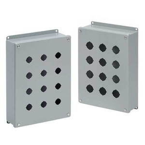Pushbutton Enclosure, 2.75 in. D, Steel - E1PBG