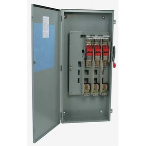 Fusible Safety Switch, Heavy Duty, 600V AC/250V DC, 3PST, 100 A, NEMA 3R - DH363FRK