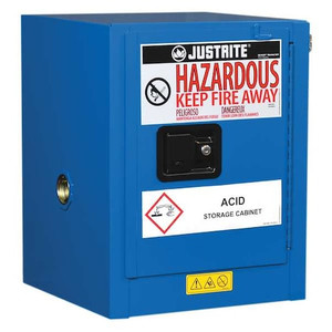 Haz Material Safety Cabinet, 4 Gal, Blue - 860428