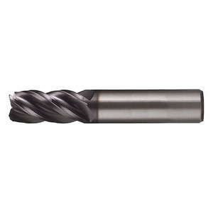 4-Flute Carbide HP VI Crn Rad Single End Mill Cleveland CEM-V-4R Bright 1/2"x1/2"x1"x3"x0.125CR - C60047