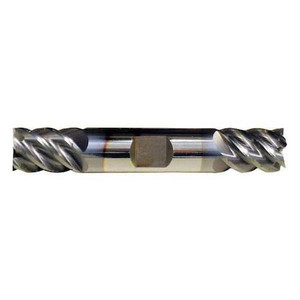 5-Flute Carbide High-Perf Sqaure DoubleEnd Mill CTD CEM-HPDE-5 Bright 1/2"x1/2"x5/8"x3" - C60106