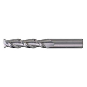 2-Flute Carbide Square Single-End HP End Mill for Alum CTD CEM-AM2 Bright 7/16x7/16x1x2-1/2 - C60493