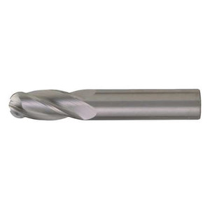 4-Flute Cabide Ball Single End GP End Mill Cleveland CEM-SE-4B Bright 1/2x1/2x1-1/2x6 - C63563