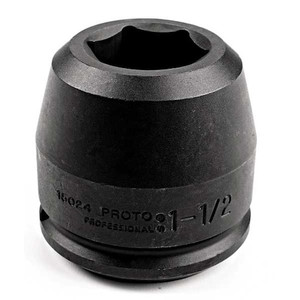 1 1/2 in Drive Impact Socket 5 in Size, Standard Socket, black oxide - J15080