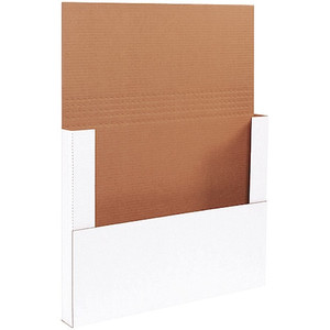 Easy-Fold Mailers, 18" x 12" x 2", White, 50/Bundle - M18122BF