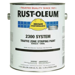 Traffic Zone Striping Paint, 1 gal., Traffic Yellow, Water -Based - 283902