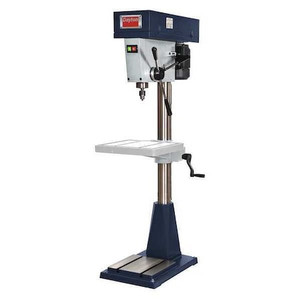 Floor Drill Press, Belt Drive, 1 hp, 120/240 V, 20 in Swing, 12 Speed - 49G986