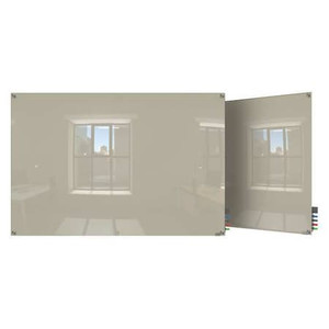 24"x36" Glass Dry Erase Board, Wall Mounted, Gray - HMYSN23GY