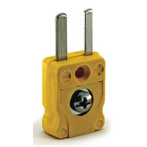 Thermocouple Plug, K, Yellow, Miniature - 36GK83