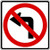 No Left Turn Traffic Sign, 24 in H, 24 in W, Aluminum, Square, No Text, R3-2-24HA - R3-2-24HA
