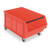 Mobile Storage Bin, Polyethylene, 18 3/8 in W, 14 7/8 in H, 29 in L, Red - QMS843MOBRD