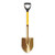 Standard Step Round Point Shovel, Aluminum Blade, 25-3/4 in L Yellow Fiberglass Handle - S-83FG