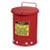 Oily Waste Can, 21 Gal., Steel, Red - 09710