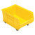 Mobile Storage Bin, polypropylene, 16 1/2 in W, 11 in H, 23 7/8 in L, Yellow - QUS964MOBYL