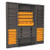 Extra-Heavy Duty Bin Cabinet, 36 in W, 72 in H, 24" D, 58 Bins - DCBDLP584RDR-95