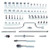 3/8" Drive Socket Combination Set SAE 58 Pieces 1/4 in to 1 in , Full Polish - J52142