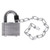 Keyed Padlock, Open, Square Steel Body, Hardened Steel Shackle, 13/16 in W, 10 PK - 41USG/45 KA x10 Chain