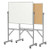 78-1/4"x53-1/4" Plastic Reversible Whiteboard, Mobile/Casters - ARMK34