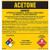NFPA Acetone Danger Label, 5"H x 5" W, PK25 - 26116LS