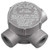 Conduit Outlet Body, Iron, T, 3/4 In. - GRJT75
