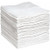 Absorbent Pad, 15 in W x 19 in L, Absorbs 28 gal. per Pkg, Oil, White, 200 Pack - WPF200S