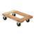 Tan Hardwood Dolly-Open Deck 1200lb Capacity Non-Marking 16 x 24 - HDOF-1624-12-NM