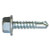 Self-Drilling Screw, #10 x 3/4 in, Electro-Zinc Steel Hex Head External Hex Drive, 500 PK - 1821200
