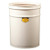 Open Head Waste Receptacle Drum, Steel, 6 gal, Unlined, White - 26050W