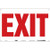 Exit Sign, English, 36" W, 24" H, Aluminum, White - 480L78