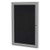 Enclosed Rubber Bulletin Board 36"x30", 1 Hinged Door - PA13630TR-BK