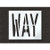 Pavement Stencil, Way, 24 in - STL-116-72410