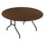 Round Commerical Folding Utility Table, 60" dia. W, 29" H, High Pressure Laminate Top, Walnut - CF60PX-01